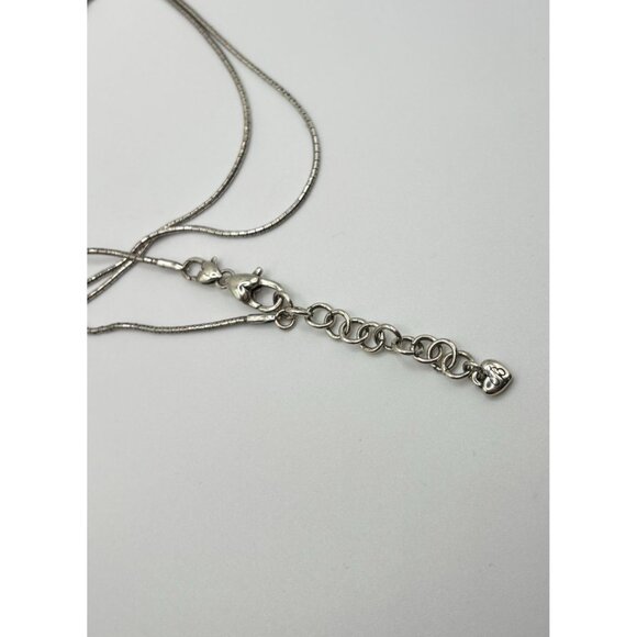 Brighton Toledo Convertible Silver Long Chain Crystal Pendant Necklace - Picture 7 of 7